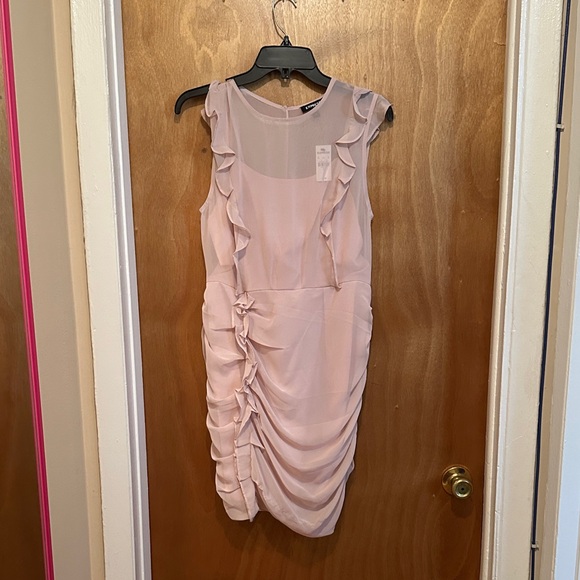 Express Blush Ruffle Mini Dress - Picture 3 of 4